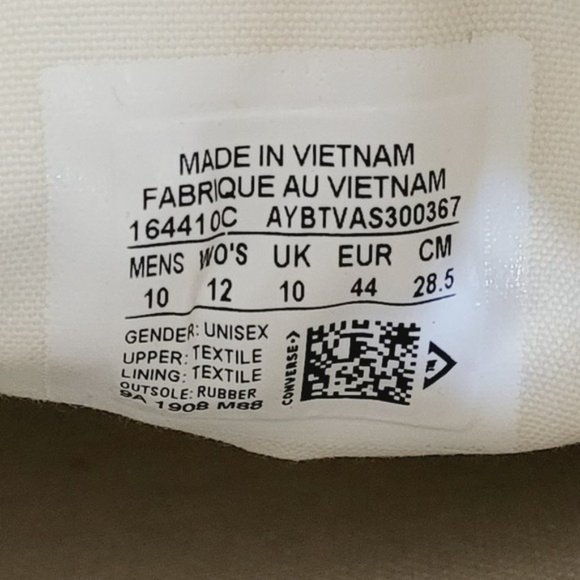 Converse Chuck 70 Ox Egret Black Bold Lime Women's 12 - Picture 6 of 6